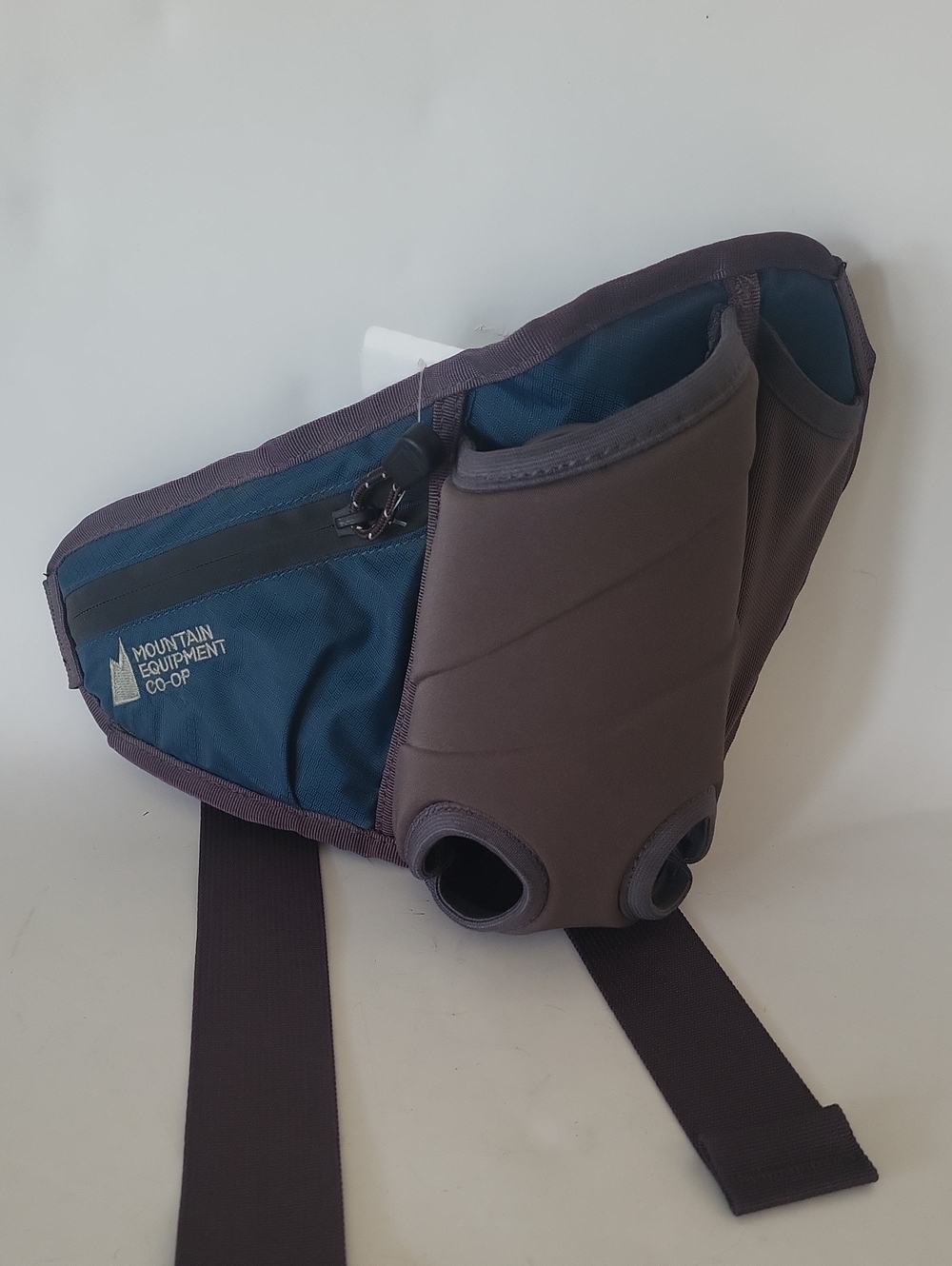 MEC Vintage Hydration Waist Pack Fanny Belt Bag Blue & Gray